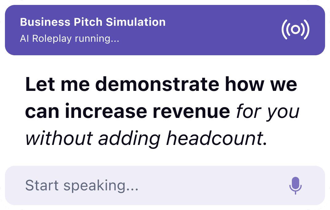 ELSA Business AI Chat Simulation