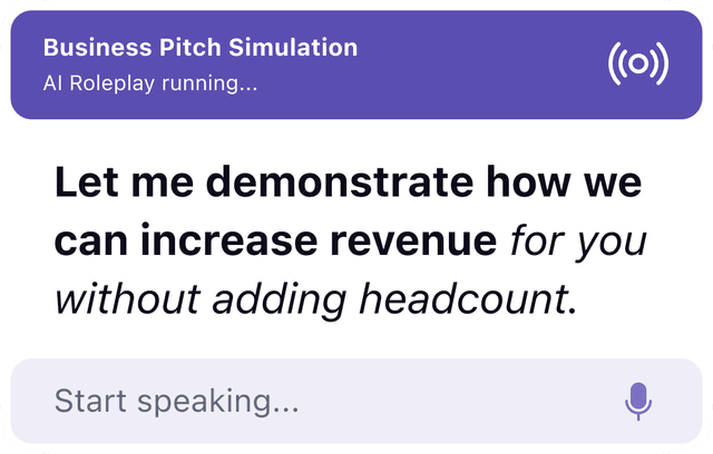 ELSA Business AI Chat Simulation
