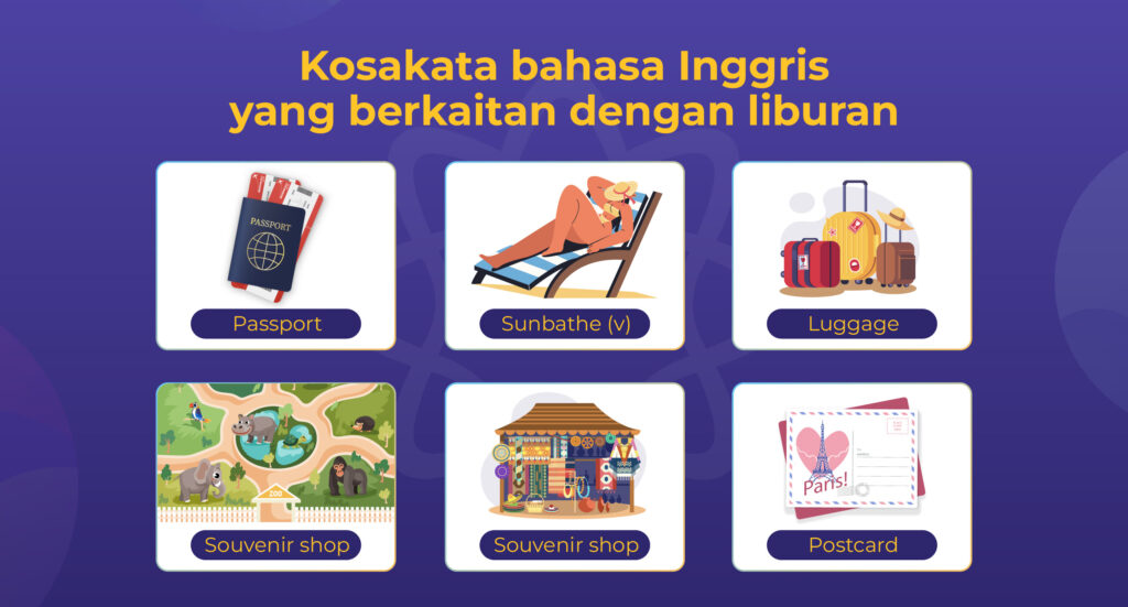 Kosakata bahasa Inggris yang berkaitan dengan liburan