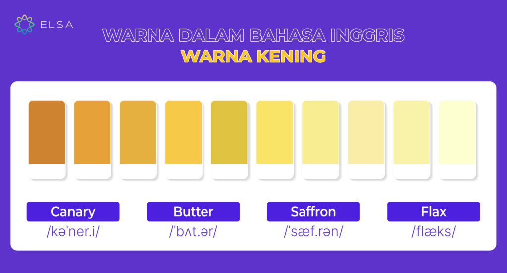 Bahasa Inggris warna kuning