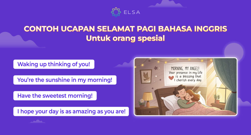 Ucapan selamat pagi Bahasa Inggris untuk orang spesial